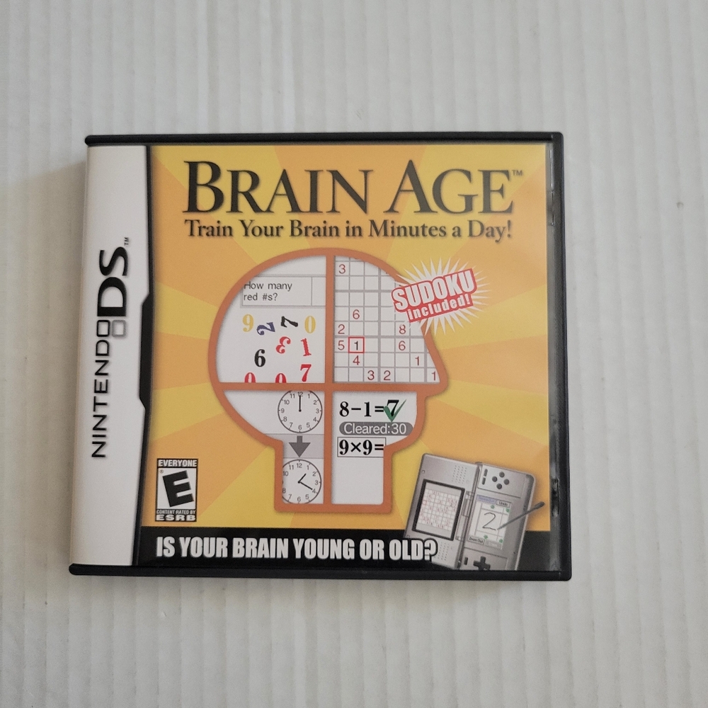 Nintendo DS Club House & Brain Age Pre-Owned Games Lot Of 2 NOT TESTED